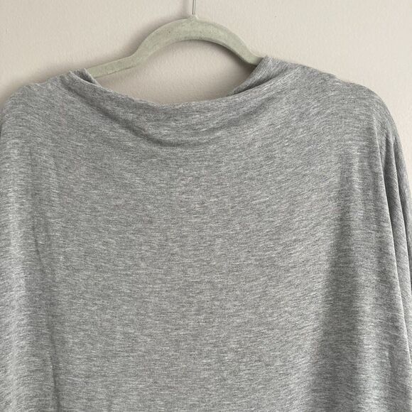 Bryn Walker Dimitri Tunic Top Womens Medium Gray Stretch Long Sleeve Boat Neck - Picture 2 of 10
